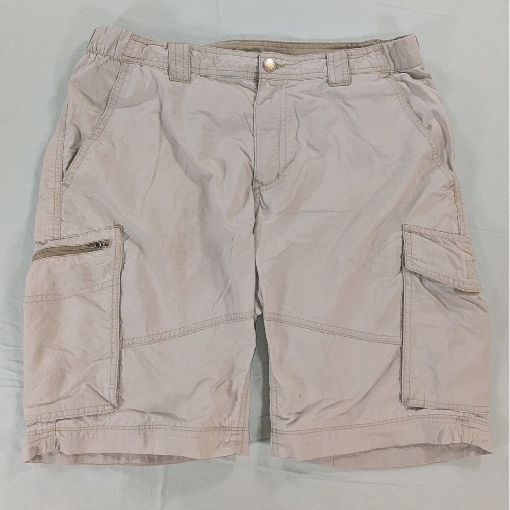 Columbia Shorts Mens Sz 34 Cargo Omni Shade Sun Protection Tan  Outdoor